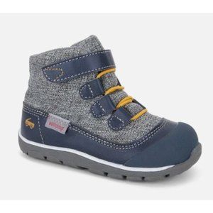 See Kai Run Sam Waterproof Boots in Navy Blue Grey
